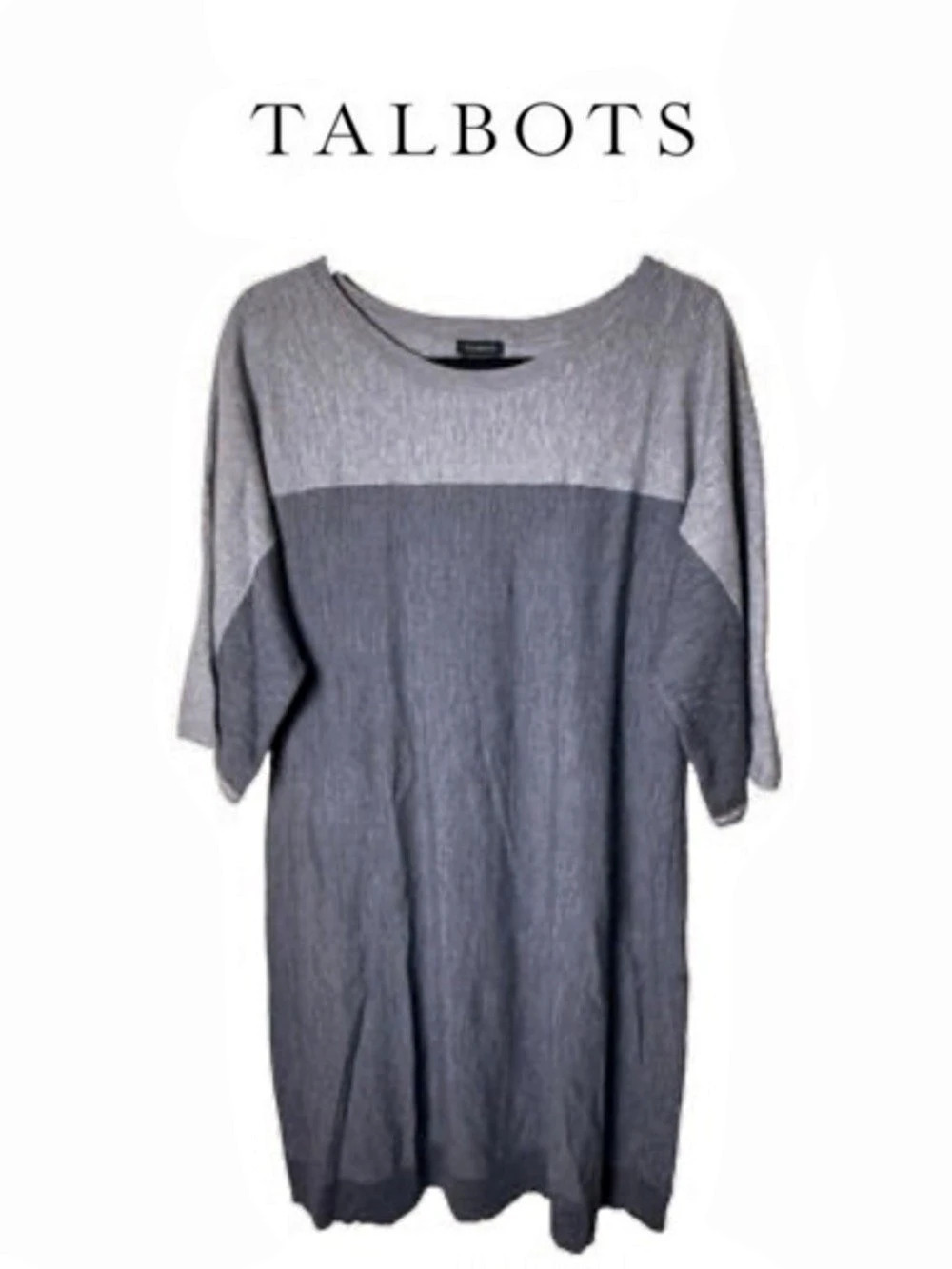 Talbots Color Block Wool Midi Dress